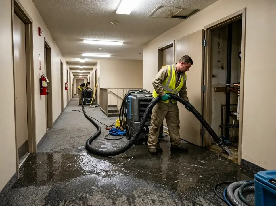 multi-unit-apartment-hallway-f-005 — frequently asked questions, Emergency Burst Pipe Water Extraction & Removal in Sylvania…